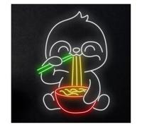 Neon Lights For sloth Ramen for neon Sign LED Light Dimmable for Powered 38cmx26cm