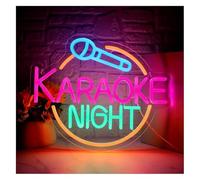 Neon lights Illuminated Sign Karaoke Night Powered for Musical Party Wall Decoration