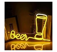Neon Lights Light Decoration Stop Thinking Start Drinking for neon Sign Personalized Led Lights Bar Room Home Studio(B)