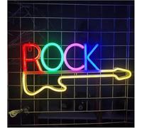 Neon Lights Luminous Decor Guitar Rock And Roll Neon Signs Music LED Wall For Game Room Party Bar Light