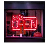 Neon Lights Neon Light Decoration Hanging Art for neon Signs We're Open(Red)