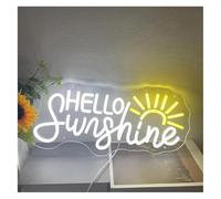 Neon lights Neon Light Decoration Hello Sunshine for neon Signs Adjustable 20cmx38cm
