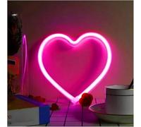 Neon Lights Neon Signs Decor Light Sign Atmosphere LED for Pink Heart Shaped Wall Night for Valentine's Day Bar Bedroom Living Room