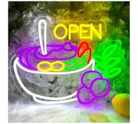 Neon Lights Open Neon Sign Fruit Light for Juice Bar Restaurant Store Shop Market Food for Truck for Cafe Home