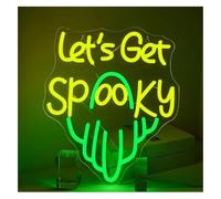 neon lights sign Neon Light Decoration Let's Get Spooky for neon Sign LED Ghost Lamp 32cm×38cm