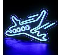 Neon lights Sign, Planet Led Neon Sign Powered by Battery or USB, Wall Hanging Decor Led Light Home Decorations Art Neon Signs for Bedroom, Game Room, Bar, Party, Kids Room (Airplane B)