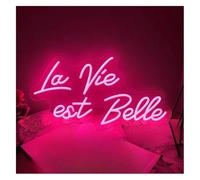 neon lights sign Soothing Ambient Neon Sign Lamp "Life is Beautiful" for Engagements, Weddings, Birthday Parties, and Restaurants(A)