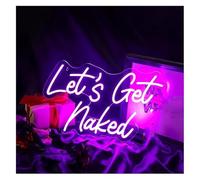 neon lights sign Soothing Mood Lamp Let's Get Nak neon Panel Light Wall Decor