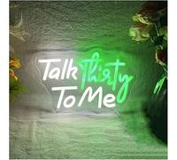 neon lights sign Talking Thirty Me Neon Sign 30th Birthday Light Party Decor(1)