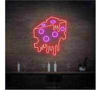 Neon Lights Soothing Ambiance Neon Signs for Cheese Powered by Adjustable Brightness Lights(A)