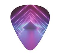 Neon Lights Tunnel Printed Guitar Picks,12 Pack Personalized Guitar Picks For Bass Acoustic Guitar Electric Guitar Includes 0.46mm/0.71mm/ 0.96mm