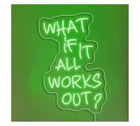 Neon Lights What If It All Works Out for neon Sign Light Powered For Bedroom Game Room Teens Bar Club(B)