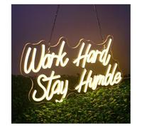 Neon lights Work Hard Stay Humble for neon Signs Powered Lettera for Lights Suitable For Wall Decor Dimmable(B)