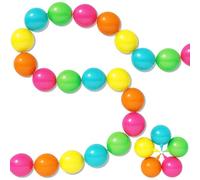 Neon Linking Balloons, 100PCS Hot Pink Orange Teal Light Green Yellow Balloon Arch, Colorful Quick Linked Connecting Balloon for Summer Hawaii Tropical Baby Shower Rainbow Birthday Party Decorations