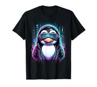 Neon Linux Penguin Hacker Master of The Digital Realm T-Shirt