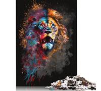 Neon Lion 1000 Piece Jigsaw Puzzles for Adults Fit Together Perfectly Mind Puzzles for Children 1000pcs (75x50cm)