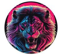 Neon Lion 1000Pc Adults Jigsaw Puzzle Jigsaw Puzzles for Adults Interactive Family Game, Ideal, Family Activity Game 67.5x67.5cm