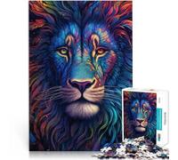 Neon Lion Closeup1000 Piece Jigsaws for Adults Puzzle for Educational Game Challenge Toy Parent-child interaction 38x26cm