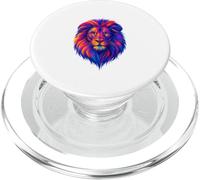 Neon Lion Head Pop Art PopSockets PopGrip for MagSafe
