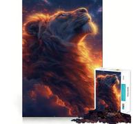 Neon Lion Roaring Jigsaw Puzzle for Adults 1000 Pieces Smart Play Toy Indoor Play Clean Cut Perfect Present (38x52cm)