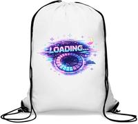 Neon Loading Screen Animation Gym Sack Casual Drawstring Bag White