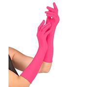 Neon Long - Pink Lace Lycra & Neon Gloves for Fancy Dress Costumes Accessory