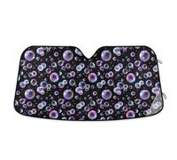 Neon Magic Heart Shaped Black Automotive Interior Sun Protection Foldable Reflective Windshield sunvisors Protector Solar para carros