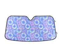 Neon Magic Heart Shaped Black car Windshield Sun Shade Foldable Sun Protection Sunshade para sol de carro Interior