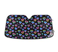 Neon Magic Heart Shaped Black Visor for car Windshield Folding Sun Protector Shades for Vehicles car Sun Parasol para parabrisas delantero