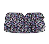 Neon Magic Heart Shaped Black Windshield Sun Shade Foldable Foldable Heat Shield Organizer acesorios para coches