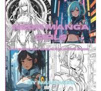 Neon Manga Girls: A Cyberpunk Anime Coloring Book