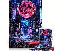 Neon Midnight Run for Adults 1000 Piece Jigsaw Puzzle Think Smart Toy Leisure Time Accurate Cut Art Collectible (38x26cm)