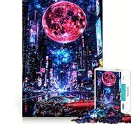 Neon Midnight Run for Adults 1000 Piece Jigsaw Puzzle Think Smart Toy Leisure Time Accurate Cut Art Collectible (38x26cm)