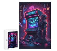 Neon Monster Arcade Jigsaw Puzzle, 1000 PCS, Indoor Activity for The Home, A for Adult Puzzle Lovers, for Festive Fun