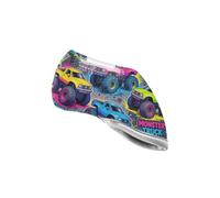 Neon Monsters Truck Racing Boys Mud Splash Black Golf Blade Putter Cover Cool Stylish Iron Headcovers for Golfer Men Women