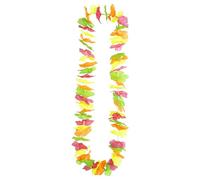 Neon Multicolor Hawaiian Leis Accessory for Tropical Lua Fancy Dress