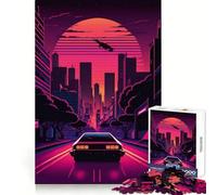 Neon Night Drive Jigsaw Puzzles for Adults1000 Piece Intellect Toy Stress Relief Precise Cut Perfect Present (38x26cm)