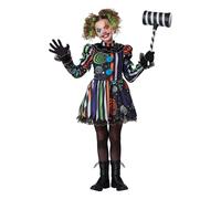 California Costumes Girls' Neon Nightmare Clown Halloween Fancy Dress Costume