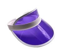 Neon Nostalgia: Unisex Retro 80s Sun Visor Hat - Vibrant Colors for a Stylish Throwback Look (UK, Alpha, One Size, Purple)