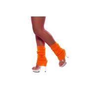 Neon Orange Ladies Legwarmers - neon orange leg fancy dress warmers legwarmers accessory adult smiffys costume 80s 1980s