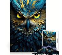 Neon Owl Jigsaw Puzzle for Adults 1000 Pieces Mind Play Relaxing Fun Clean Edge Art Collection Piece (38x52cm)