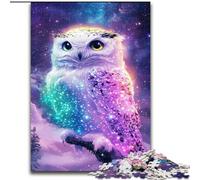 Neon Owl JigsawPuzzle 1000 Pieces for Adults, Family Activity Fun at Home Activities, Birthday Present,Travel Gifts (26x38cm)
