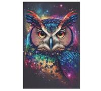 Neon Owl Wooden Puzzles for Adults,1000 Piece,Jigsaw Puzzle for Teens Brain Challenge （78×53cm）
