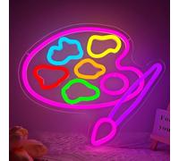 Neon Paint Palette Classroom Decor Artist Palette LED Neon Sign Room Decor Study Room Neon Lights for Aesthetic Gift for Painter
