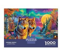 Neon Painted Animal Jigsaw Puzzle for Adults& Kids,1000 Pieces Challenge Toy Home Decoration for Adults& Kids Age 14 Years Up 38x26cm/1000pcs