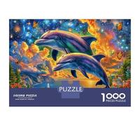 Neon Painted Animal Puzzles 1000 Piece. Impossible Puzzles Challenge Toy for Adults& Kids Age 14 Years Up 38x26cm/1000pcs