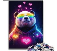 Neon Panda Jigsaw Puzzles 2000 Pieces for Adults Teens, Interesting Stress Reduction Parent-child Interaction (70x100cm)