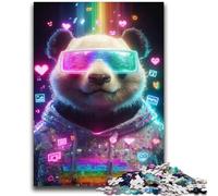 Neon Panda Jigsaw Puzzles for Teenagers 2000 Piece Puzzle,Challenging To Complete But Fun And Humorous Birthday Present,Gifts,Wall Art (70X100cm)
