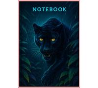Neon Panther: Ultra Realistic Wild Jungle Notebook for Teens - A5 Grid 60 pages: Cinematic Glowing Big Cat Cover - Aesthetic School Journal for Teenagers and Young Adults
