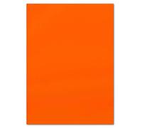 Neon paper, fluorescent paper, DIN A4, 21.0 x 29.7 cm, neon orange, 80 g/m2, rear side white poster paper for light poster 50 Bogen neon orange